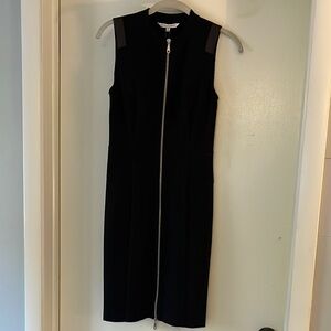 Elegant Black Sleeveless Dress with full length zipper